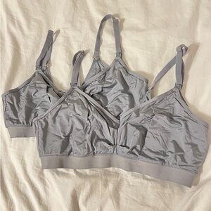 Bodily Do Anything Nursing and Pumping Bras - 2 size Medium, slate grey blue